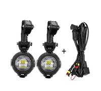Phares Avant LED Feux Croisement LED E9 pour Motos Accessoires pour BMW R1200GS ADV K1600 F800GS G310GS Feu Antibrouillard Auxiliaire LED Moto Phare(Light and wire)