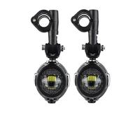Phares Avant LED Phares Auxiliaires Moto Antibrouillard Accessoires Projecteurs pour R1200GS F800GS K1600 Phares Antibrouillard Universels pour Motos 40W LED Moto Phare(Light Wire Relay)