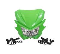 Phares Avant LED Plaque Phare Moto Motocross, Phare Universel Accessoires Phares Vélo Saleté pour Kawasaki pour Klx250 KLX 150 450 LED Moto Phare(Green)