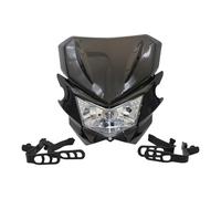 Phares Avant LED Plaque Phare Moto Motocross, Phare Universel Accessoires Phares Vélo Saleté pour Kawasaki pour Klx250 KLX 150 450 LED Moto Phare(Le Noir)