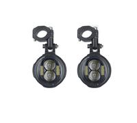 Phares Avant Moto Phare Avant Feux Antibrouillard pour Moto pour pour MT07 pour MT09 CRF1000L Lampe Auxiliaire LED pour Moto(White with wire)