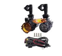 Phares Avant Moto Pour BMW Pour GS 1200 1250 F800GS R1100GS F700GS Noir Avec Faisceau Câbles Relais Phare Auxiliaire LED + Kit De Montage Phares Projecteur Moto(Orange set)