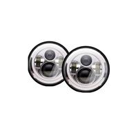 phares avant Phares À LED 7 Pouces Avec Halo Angel Eyes Pour Nissan Patrol Y60 Et Safari(Pair chrome SET)