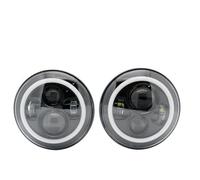 Phares Avant Phares LED DRL Angel Eye 7 Pouces Pour Classic Pour Mini Pour Austin Pour Rover Pour BMW(2Piece black Headlight)