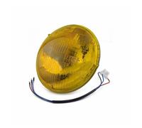 Phares Avant Pour Moto 5.75 "Vintage Moteur Halogène Phare Ampoule Scellé Faisceau Verre Salut Bas Moto Café Racer Personnalisé(Yellow-5.75inch)