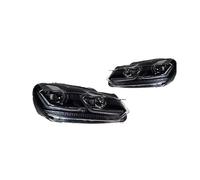 phares avant Pour VW Pour Golf 6 2009-2012 Kit De Phares À LED Avec Feux De Jour Séquentiels Et Feux De Croisement Bi-xénon HID(Silver)