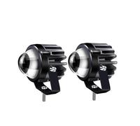 Phares Avant Projecteur LED Double Optique Feux Route/Croisement/antibrouillard 6000K Éclairage Extérieur Auxiliaire pour Voiture Projecteur Moto(2X White and Yellow)