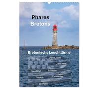 Phares Bretons Phare breton (calendrier mural 2026 DIN A3 haut) Calendrier mensuel CALVENDO