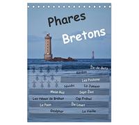 Phares Bretons (Tischkalender 2026 DIN A5 hoch), CALVENDO Monatskalender: Leuchttürme in der Bretagne