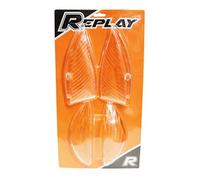 Cabochon clignotant scoot adaptable peugeot 50 vivacity av+ar transparent (x4) -replay- n/a