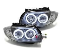 PHARES CCFL ANGEL EYES NOIR BMW SERIE 1 E87 E82 E81 E88 (00757)