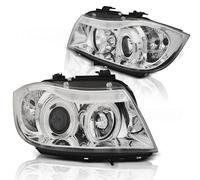 Phares CCFL Angel Eyes Tuning Tec Pour BMW Série 3 E90 E91 05-08 Chrom