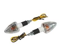 Phares Clignotant Universel Replay Mini Triangle Transparent-Blanc A Lampe Orange (Paire) **
