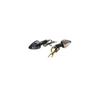 Phares Clignotant Universel Replay Mini Triangle Transparent-Carbone A Lampe Orange (Paire) **