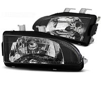 Phares compatibles avec Honda Civic 1991 1992 1993 1994 1995 2 portes 3 portes GV-1331 Phare avant avant côté conducteur et passager Noir