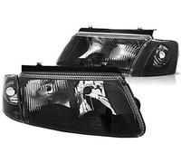 Phares compatibles avec Volkswagen Passat B5 3B 1996 1997 1998 1999 2000 GV-1621 - Feux avant de voiture - Phare avant côté conducteur et passager - Kit complet noir