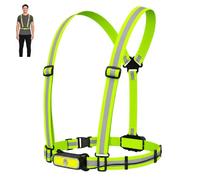 Phares de course pour coureurs, étanchéité IPX5 et réfléchissant à 360° | Faisceau réglable à 45°, gilet de course réfléchissant haute visibilité à 360°, lampe torche rechargeable pour la marche / le