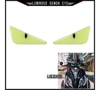 Phares De Moto Lumineux Stéréoscopiques 3d,Autocollants De Décoration De Casque,Carénage De Scooter Modifié,Autocollant Étanche Universel - Type Luminous Black1