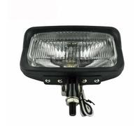 phares de moto Phare carré Vintage pour motos, feu avant rétro H3 universel pour café pour Racer pour Bobber Unités Phares Moto(Black Clear Lens)