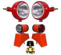 Phares de tracteur Butler avec interrupteurs 12 V Ampoules compatibles avec David Brown 700 800 900 1200 1400 Massey Ferguson 35 35X 65 765 Compatible avec Case/IH Tractor B275 B250 B414 B444