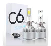 Phares de Voiture à LED H7 pour Lampe LED Auto-une paire-12V 36W 4000LM 6000K-Adaptables à Tous Les Modèles-Blanc-Voiture Phare LED