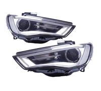 Phares De Voiture Pour A3 S3 2013 2014 2015 2016 Avant LED DRL Hella Xénon Lentille Feux Phare Ensemble(With Low Beam Blubs For Original Xenon)