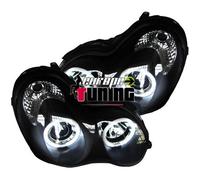 phares design, noir, set W203, 00-07 H1+H1 pour reglage electrique SET COMPLET pour: Mercedes (C180-320)W203 00->>