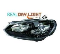 phares design, set GOLF 6, 08-12 cristal/noir SET COMPLET pour: Volkswagen Golf VI 08->>