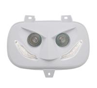 PHARES DOUBLE OPTIQUE REPLAY RR8 POUR MBK 50 BOOSTER 1999>2003-YAMAHA 50 BWS 1999>2003 BLANC A