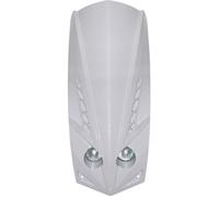 PHARES FACE AV SCOOT ADAPTABLE PEUGEOT 50 LUDIX BLANC BRILLANT DOUBLE OPTIQUE AVEC LEDS BLANCHES POU
