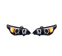 Phares Feux Avant Pour BMW Série 5 Pour E60 2003-2010 2pc LED Phares Style Full LED Feu Arrière Lampe Frontale DRL Lampe Frontale Ensemble De Feux Avant(For halogen,For 2003-2006)