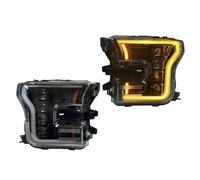 Phares Feux Avant Pour Ford Pour Raptor Pour F150 2015-2020 2 Pièces Phare Avant Projecteur LED Clignotant Dynamique Lentille Bifocale Jeu De Phare(For xenon)
