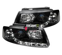 Phares Feux Avants Devil Eyes Noirs Volkswagen Vw Passat 3b