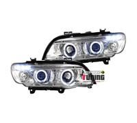 PHARES FEUX AVANTS TUNING ANGEL EYES CHROM POUR BMW X5 TYPE E53 (12083)