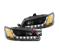 PHARES FEUX AVANTS TUNING NOIRS DEVIL EYES CLIGNOTANTS LED PEUGEOT 306 PHASES 2 et 3 (13900)