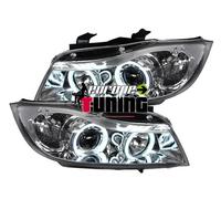 Phares Feux Chrome Angel Eyes Anneaux Led Ccfl Bmw Serie 3 E90 & E91 Phases 1 05-08