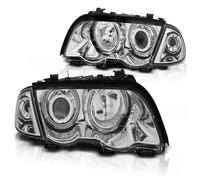 Phares LED Angel Eyes Tuning Tec BMW 3er E46 Limo Touring 98-01 Chrom