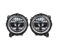 Phares LED Compatible Pour Jeep Wrangler JL 2018 2019 2020, feux de croisement et de route, clignotant Halo DRL, 2 pièces(Chrome)