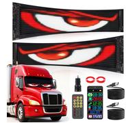 Phares LED Diable pour Camions, Ecran LED Souple Programmable, Bluetooth, Application Intelligente, 12x60 cm