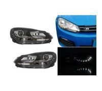 Phares LED DRL pour VW Golf 6 VI 10.2008-2012 Feux de jour Noire