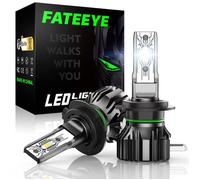 Phares LED H7 - 10 000 lm - 6 500 K - Sans erreur Canbus - Conception sans ventilateur - Compatible 99 % des véhicules