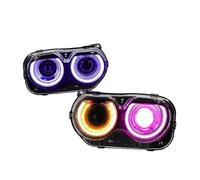 Phares LED RGB Compatible Pour Dodge Challenger 2008-2014, mise à niveau et modification vers un nouveau clignotant dynamique DRL, accessoires automobiles