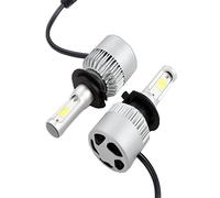 phares LED S2 Série H7 ampoules de phare LED avec 2 pcs de LED Kits de conversion 72 W 8000lm COB Chips ampoule de brouillard - Garantie de 1 an (H7)
