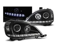 Phares lumière du jour noir compatible avec Mercedes W163 ML Classe M 1998 1999 2000 2001 RS-2247 Feux avant de voiture phares phares côté conducteur et passager Ensemble de phares