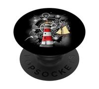 Phares maritimes Mouettes Rose des vents Bateau Boussole Voile Mouette PopSockets PopGrip Adhésif