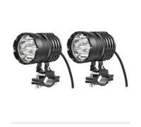 Phares Moto Phare LED Antibrouillard pour Moto, 80 W, 6000 LM, 6500 K, T6, avec Interrupteur, Accessoires Modifiés