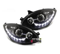 PHARES NOIRS FEUX BANDES LED DEVIL EYES RENAULT TWINGO II PH I 2007-2011 (00733)