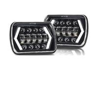 Phares Phare 5x7 "55W Phares Led Pour Jeep Pour Cherokee XJ Camion 4x4 Tout-terrain Rectangulaire Phare Led Carré Avec Tour Simple DRL(2X headlight a)