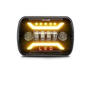 Phares Phare 7x6 '' 5X7 Pouces Phare LED Carré Hi-Lo Faisceau Halo Tout-terrain Camion Moto Phare LED Pour GMC 1500 2500 3500 Pour Savana Pour Banlieue(B type 1 Piece)