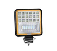 Phares Phare Barre Lumineuse Travail Led 72W Blanc Ambre 24 Barra Projecteur Rond Carré DRL Lumière Voiture Pour 4x4 Barre Led Tout-terrain SUV ATV Camion Pelle(1x 126W work light c)